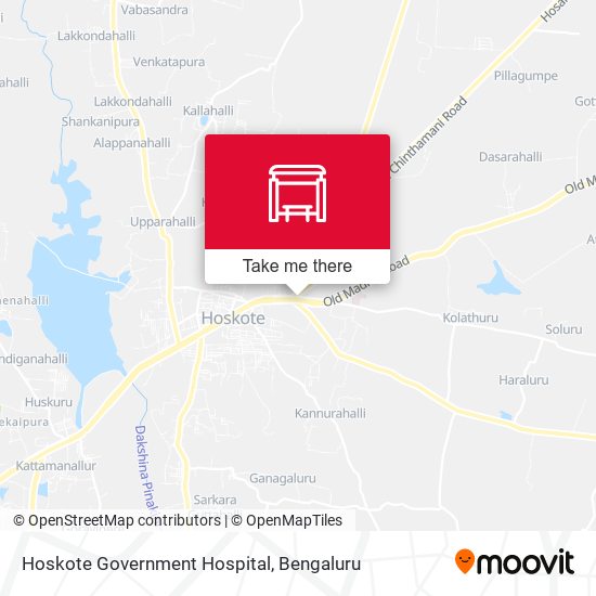 Hoskote Government Hospital map