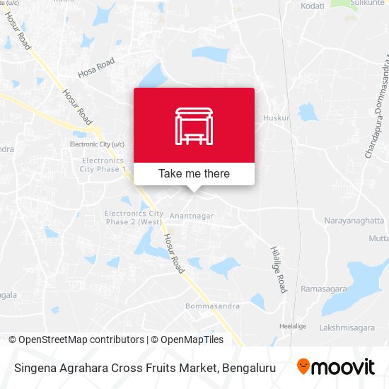 Singena Agrahara Cross Fruits Market map