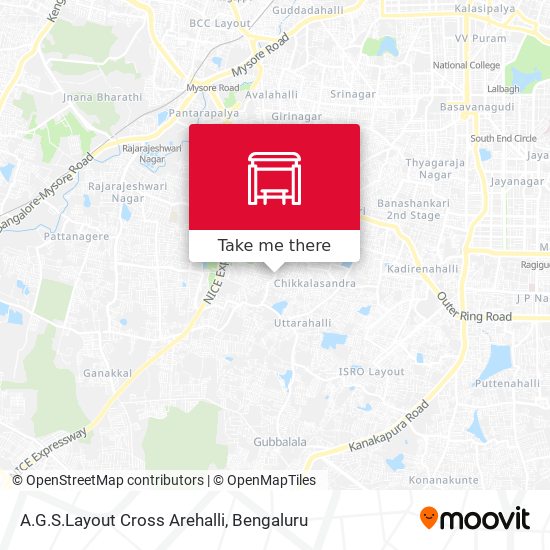 A.G.S.Layout Cross Arehalli map