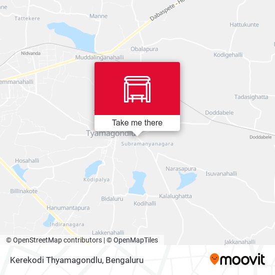 Kerekodi Thyamagondlu map