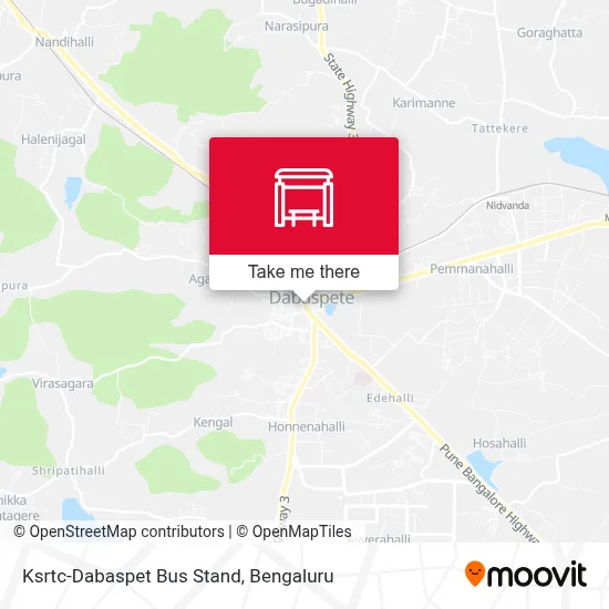 Ksrtc-Dabaspet Bus Stand map