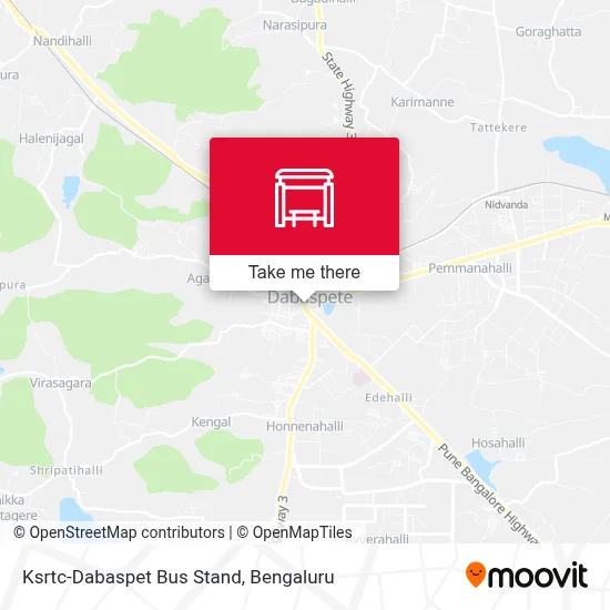 Ksrtc-Dabaspet Bus Stand map