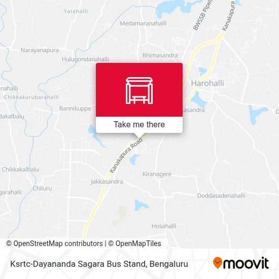 Ksrtc-Dayananda Sagara Bus Stand map
