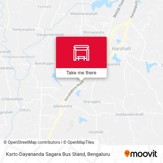 Ksrtc-Dayananda Sagara Bus Stand map