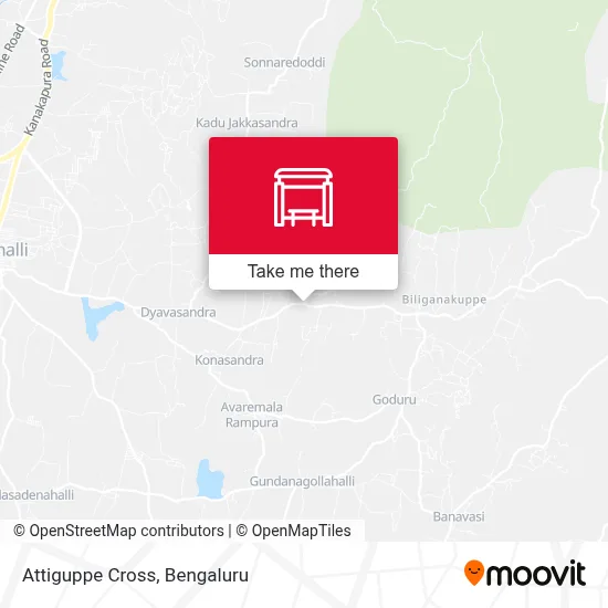 Attiguppe Cross map