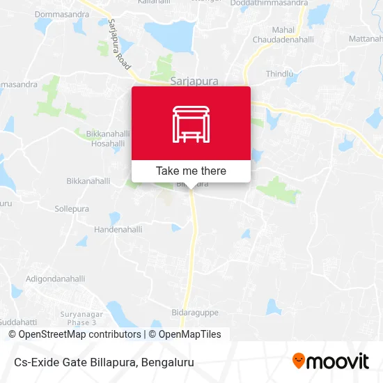 Cs-Exide Gate Billapura map