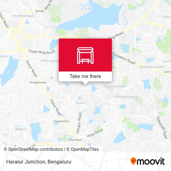 Haralur Junction map