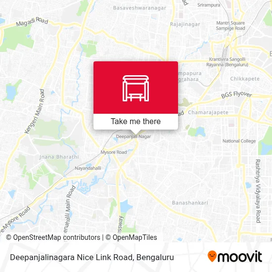 Deepanjalinagara Nice Link Road map