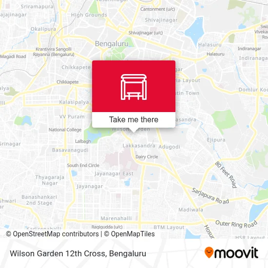 Wilson Garden 12th Cross map