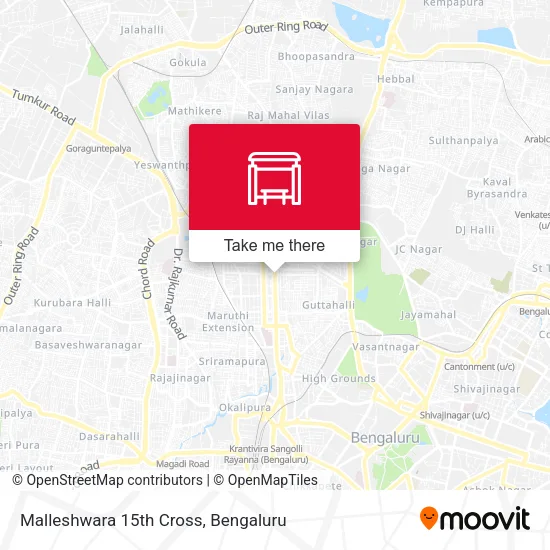 Malleshwara 15th Cross map