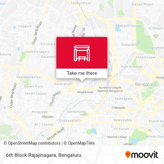 6th Block Rajajinagara map