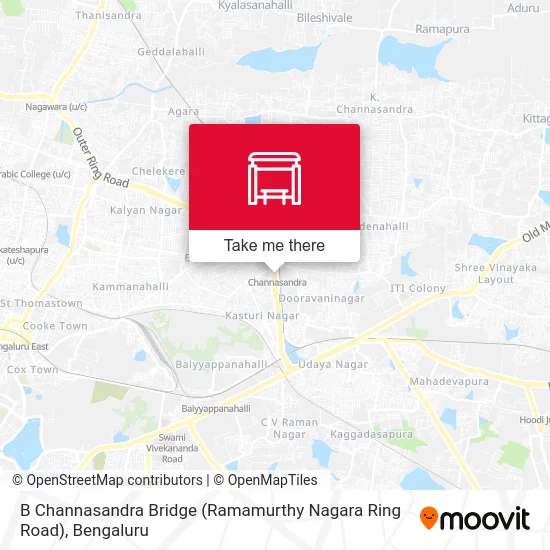 B Channasandra Bridge (Ramamurthy Nagara Ring Road) map