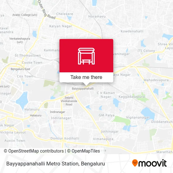 Bayyappanahalli Metro Station map