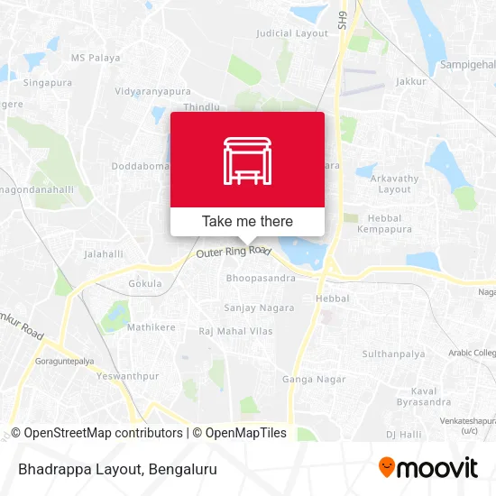 Bhadrappa Layout map