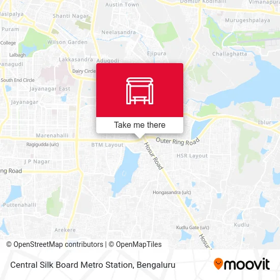 Central Silk Board Metro Station map