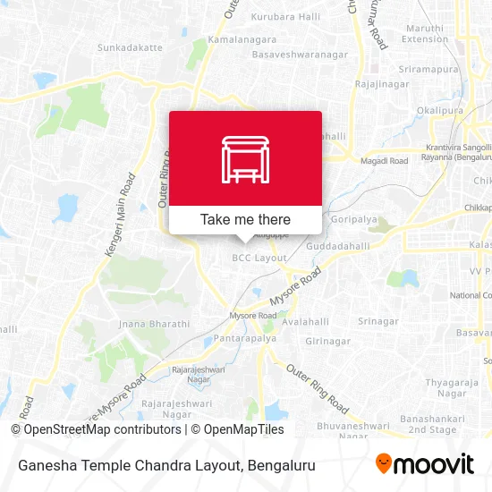 Ganesha Temple Chandra Layout map