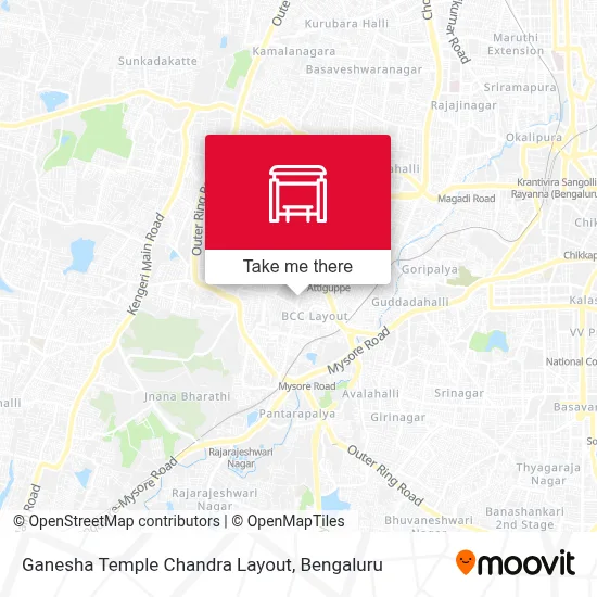 Ganesha Temple Chandra Layout map