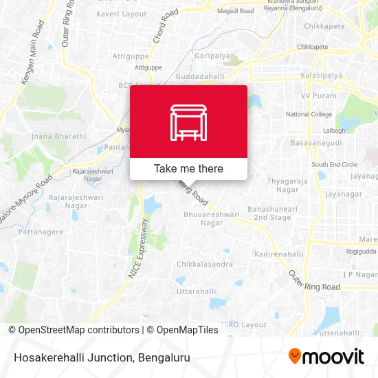 Hosakerehalli  Junction map