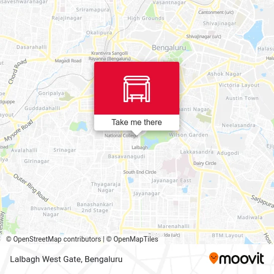 Lalbagh West Gate map