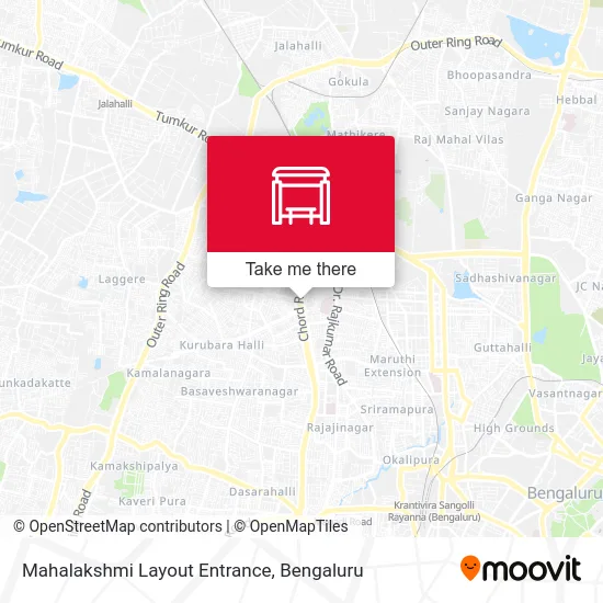 Mahalakshmi Layout Entrance map