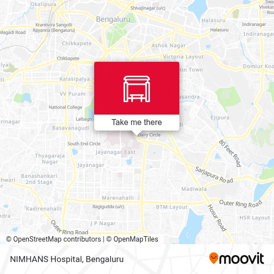 Nimhans Hospital map