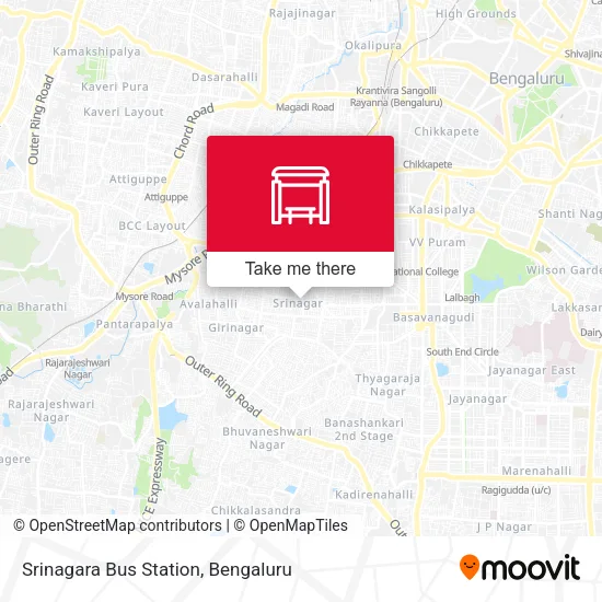 Srinagara Bus Station map