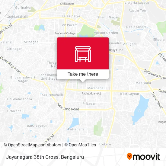 Jayanagara  38th Cross map
