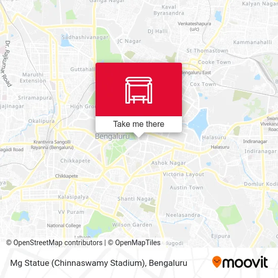 Mg Statue (Chinnaswamy Stadium) map