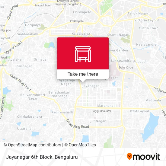 Jayanagar 6th Block map