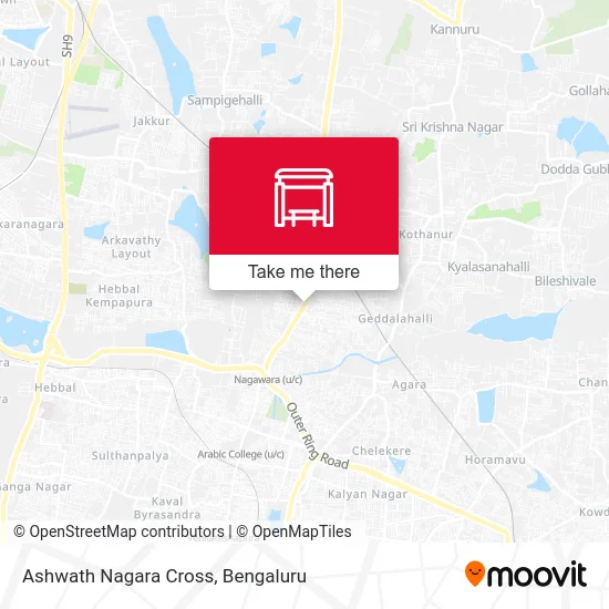 Ashwath Nagara Cross map