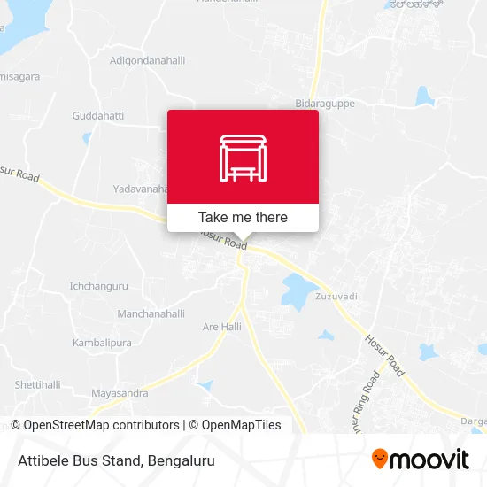 Attibele Bus Stand map