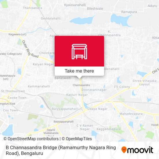 B Channasandra Bridge (Ramamurthy Nagara Ring Road) map