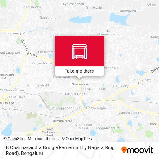 B Channasandra Bridge(Ramamurthy Nagara Ring Road) map