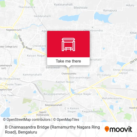 B Channasandra Bridge (Ramamurthy Nagara Ring Road) map