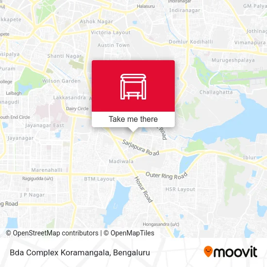 Bda Complex Koramangala map
