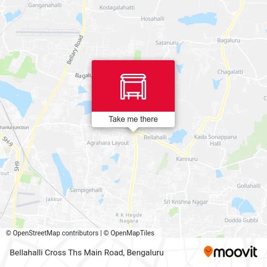Bellahalli Cross Ths Main Road map