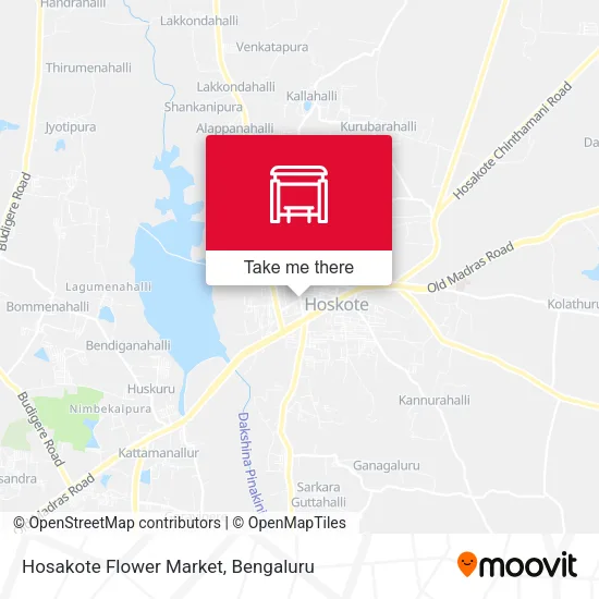 Hosakote Flower Market map