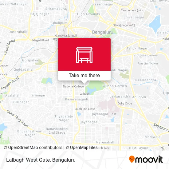 Lalbagh West Gate map