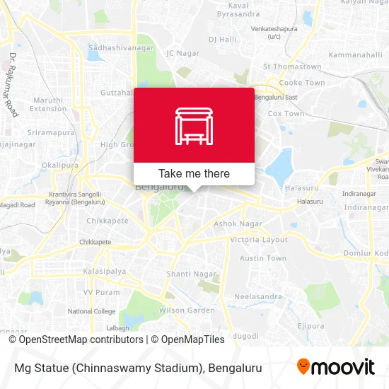Mg Statue (Chinnaswamy Stadium) map