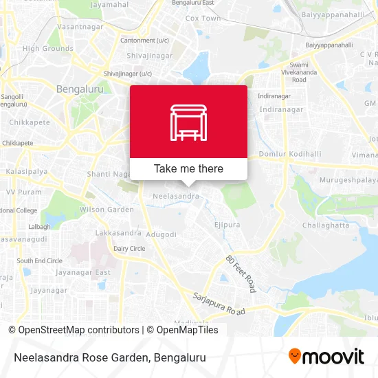 Neelasandra Rose Garden map