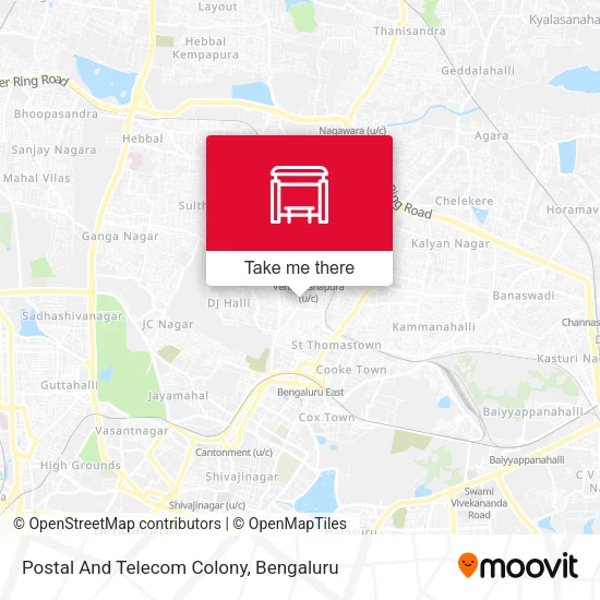 Postal And Telecom Colony map