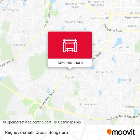 Raghuvanahalli Cross map