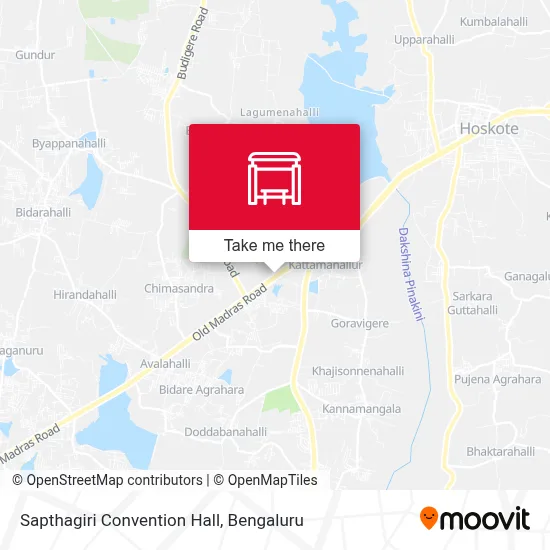 Sapthagiri Convention Hall map