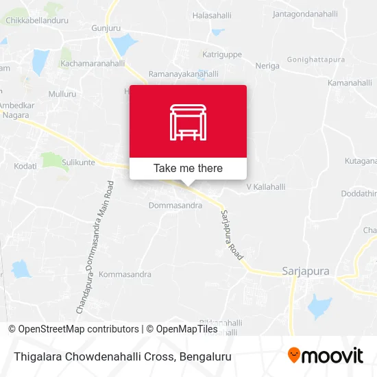 Thigalara Chowdenahalli Cross map