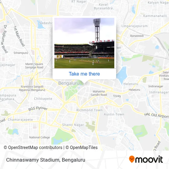 Chinnaswamy Stadium map