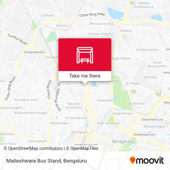 Malleshwara Bus Stand map