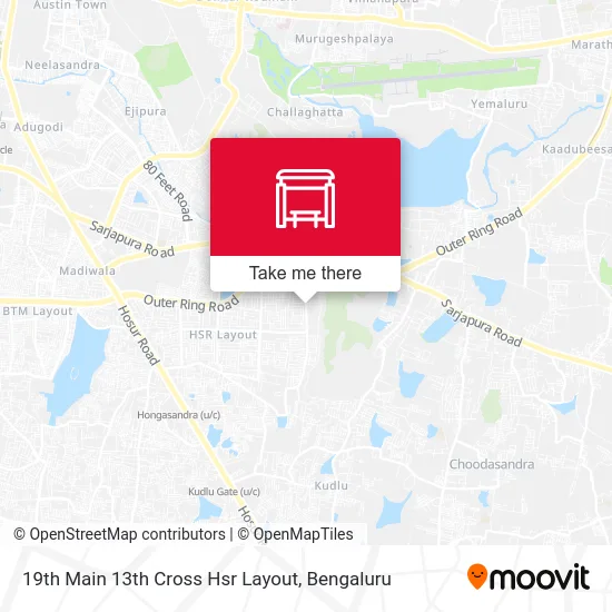 19th Main 13th Cross Hsr Layout map