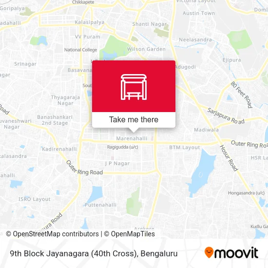 9th Block Jayanagara (40th Cross) map