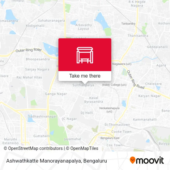 Ashwathkatte Manorayanapalya map