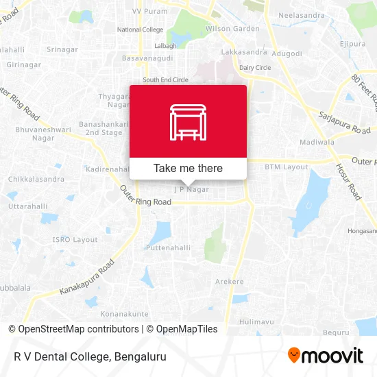 R V Dental College map